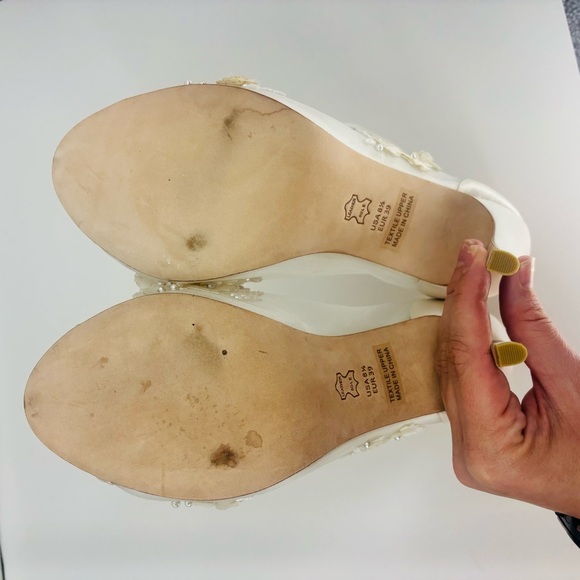 Ivory Floral Heeled Boots - Bella Belle - Picture 11 of 11